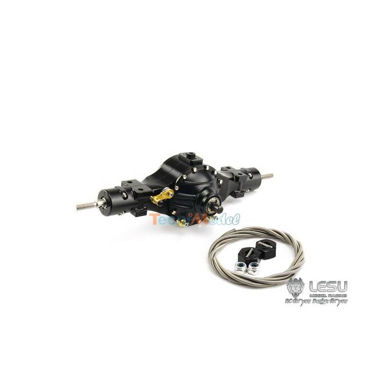 Essieu arrière alu avec blocage de différentiel pour camions Tamiya Lesu Q-9003