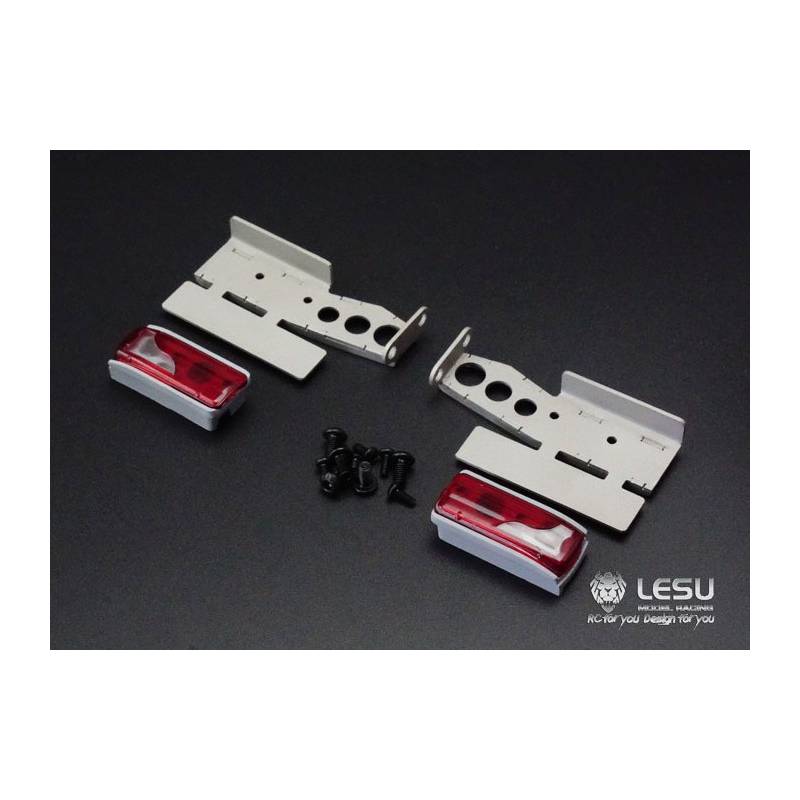 Feux arrière de MAN et supports métal pour camion Tamiya radiocommandé - LESU G-6099