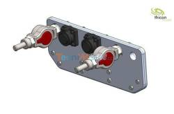 Panneau de connexion d'air comprimé factice