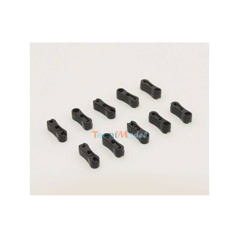 10 Tendeurs 3 trous pour voiliers, en plastique noir JOYSWAY 881210