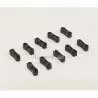 10 Tendeurs 3 trous pour voiliers, en plastique noir JOYSWAY 881210
