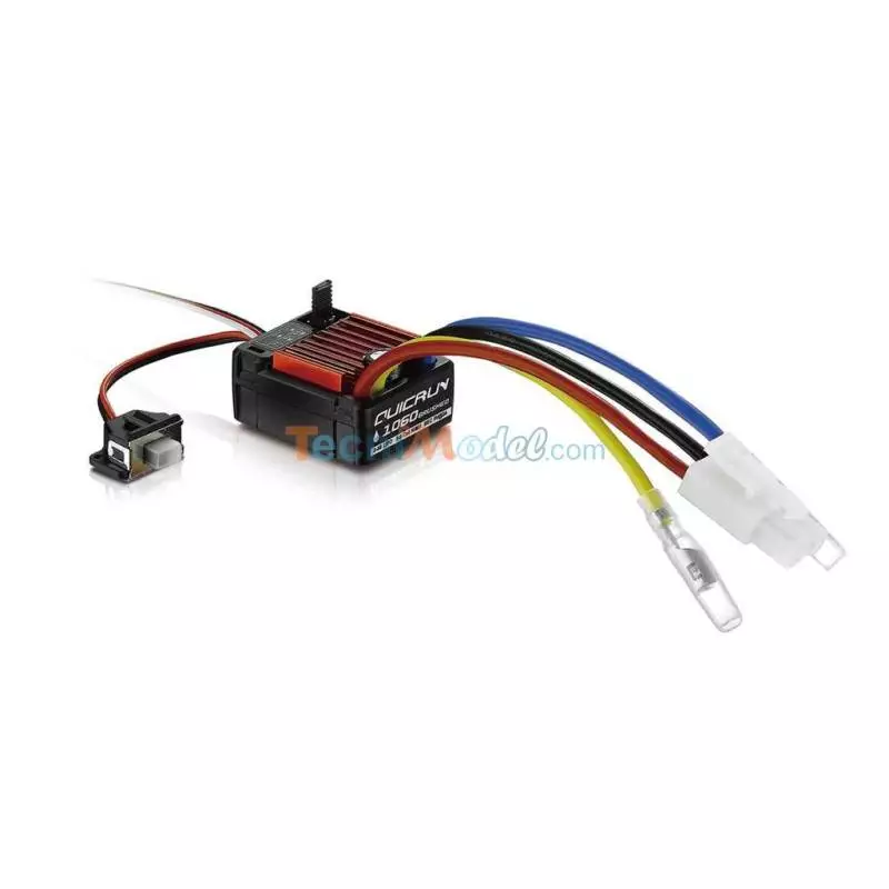 Variateur HobbyWing 1060 Quicrun compatible LiPo 2S et 3S avec prise Tamiya - HobbyWing 30120201