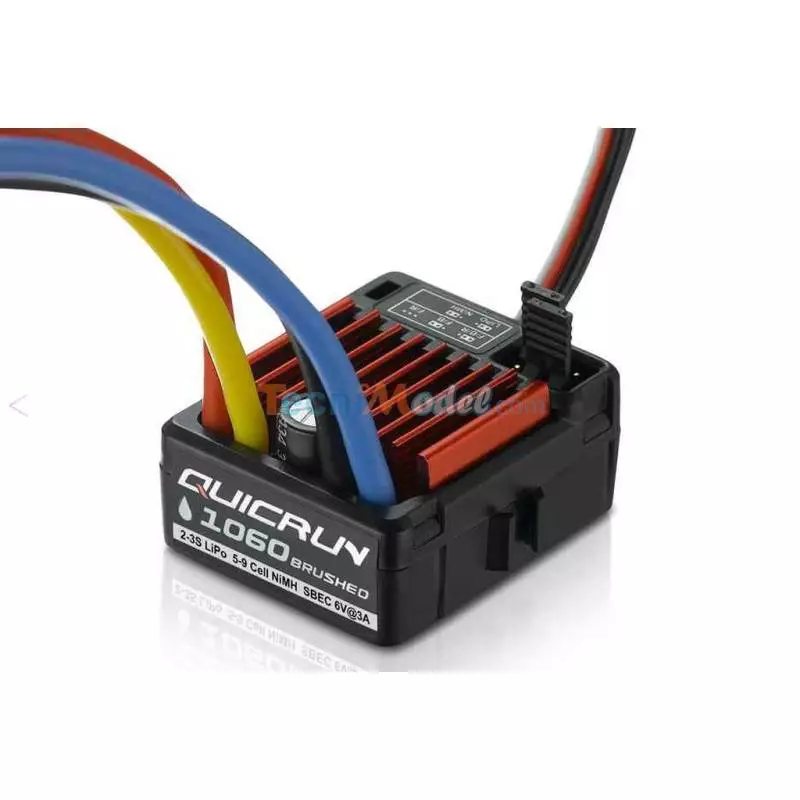 Variateur HobbyWing 1060 Quicrun compatible LiPo 2S et 3S avec prise Tamiya - HobbyWing 30120201