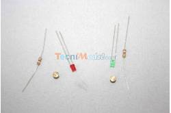 Paire de feux de navigation en laiton 112.5° Ø4mm avec leds 6-12v