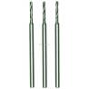 3 Forets en acier wolfram-vanadium Ø 1,2 mm axe Ø 2,35