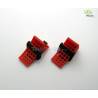 Pair of red wheel chocks