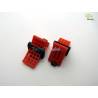 Pair of red wheel chocks