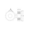 2 Pignons 18 dents module 0.5 Polyamide