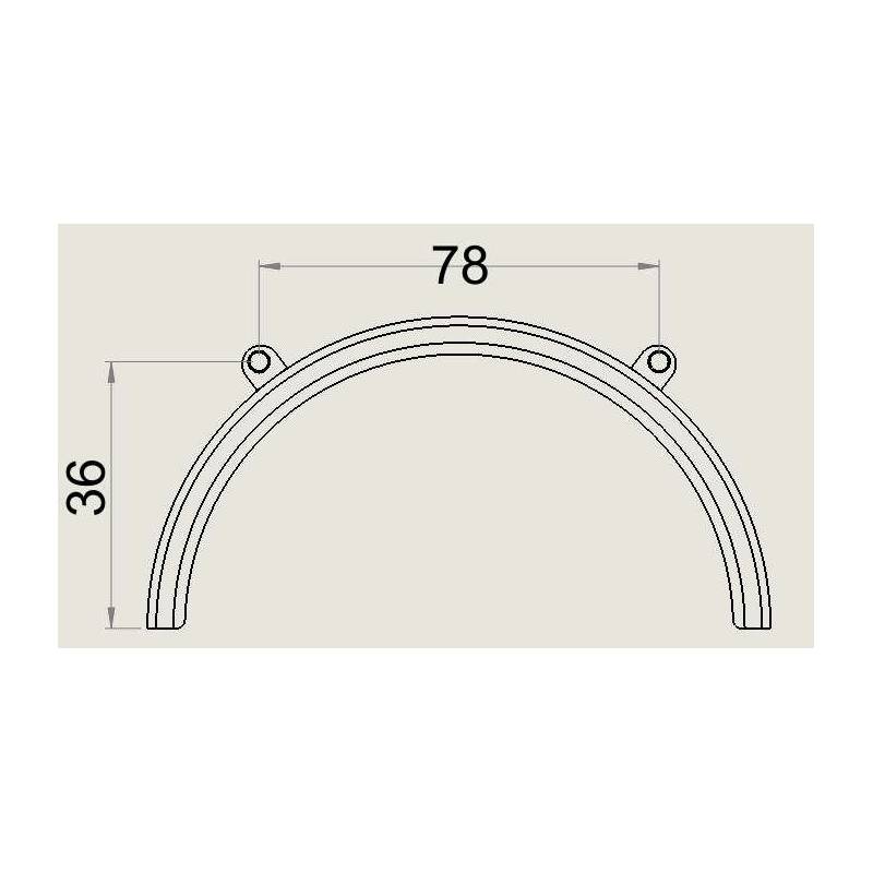 Pair of black ABS front mudguards