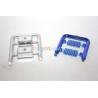 2 Feux rectangulaires chromés 12x7mm avec vitres bleues - Veroma 216988