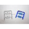 2 Feux rectangulaires chromés 12x7mm avec vitres bleues - Veroma 216988