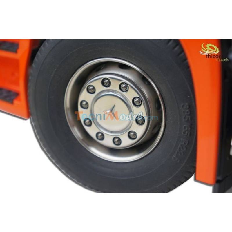 Paire de cache-moyeu en inox