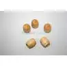5 Wooden barrels 15x17mm