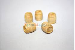 5 Tonneaux en bois 15x17mm