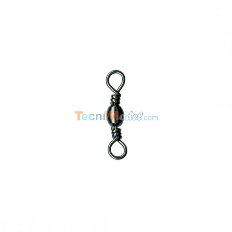 10 Single Bronzed Barrel Swivels N°12 Length 14mm