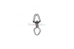 Pack of 5 J.B. n° 4 swivels  - Nickel-plated - JBP4S