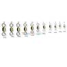 5 SUPER BERKELEY STAINLESS STEEL swivels - N°6 Length: 14mm