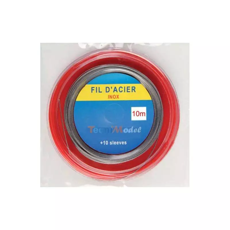 Bobine de 10m de câble d'acier inox tressé 7 brins Ø0,57mm - 15KG - Flashmer FA15