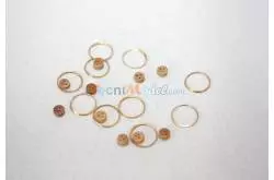 10 Caps De Mouton Ø3mm en bois clair avec attache
