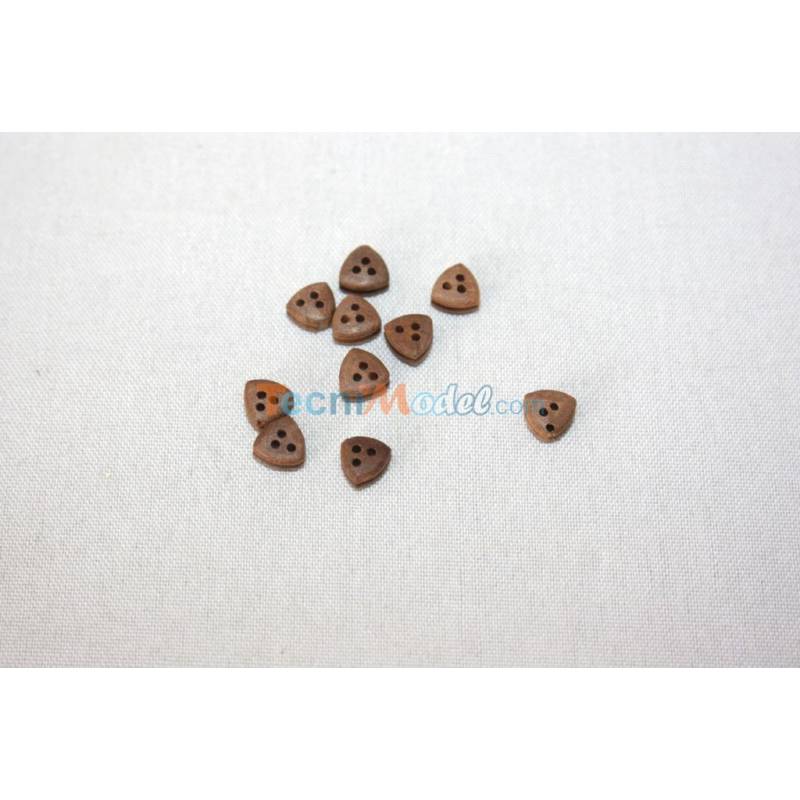 10 Caps De Mouton en bois brun 5mm Aero-Naut 528605