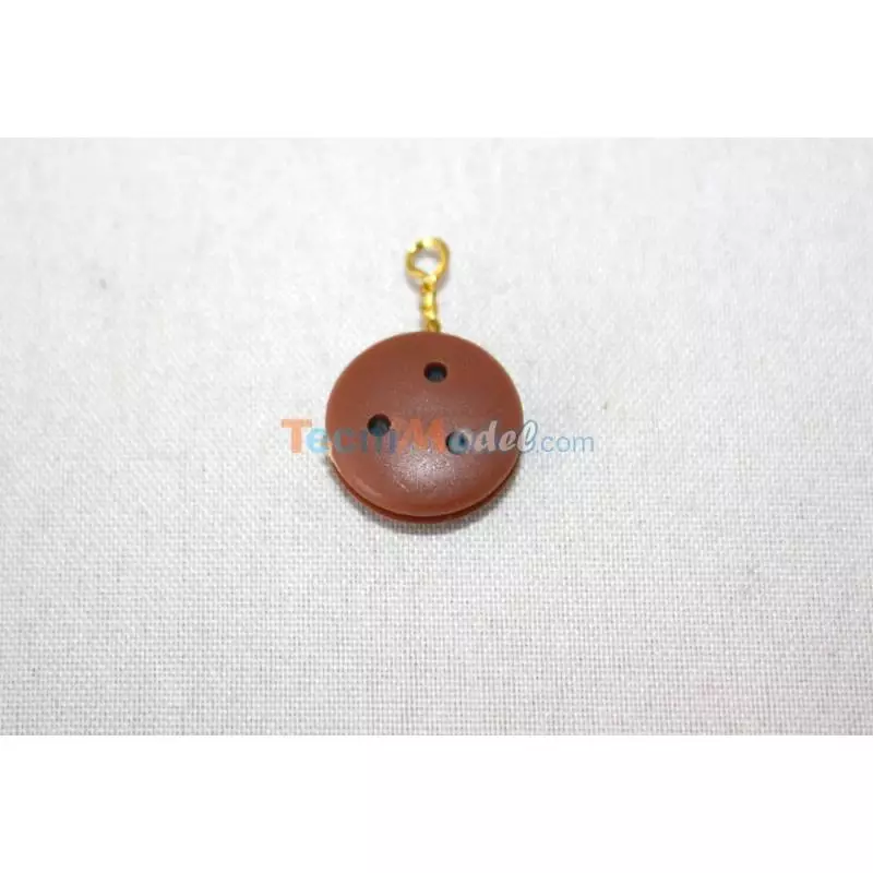 10 Caps De Mouton en bois brun avec attache 5mm Aero-Naut 528135