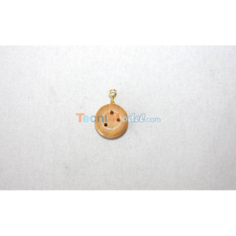 10 Caps De Mouton Ø5mm en bois clair avec attache