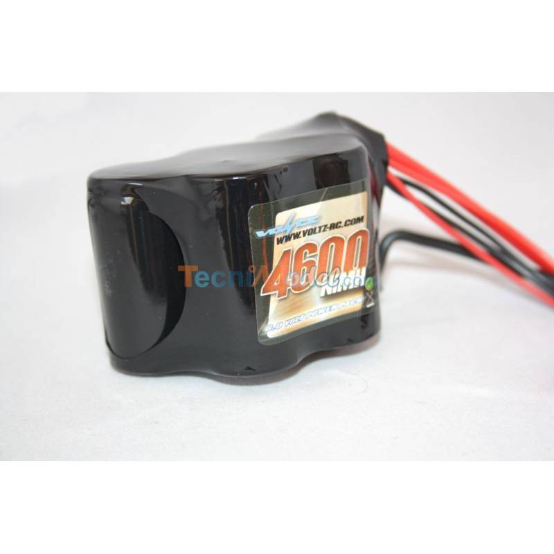 Batterie Nimh 6v 4600mAh avec prises Tamiya + JR + Bec, format quinconce