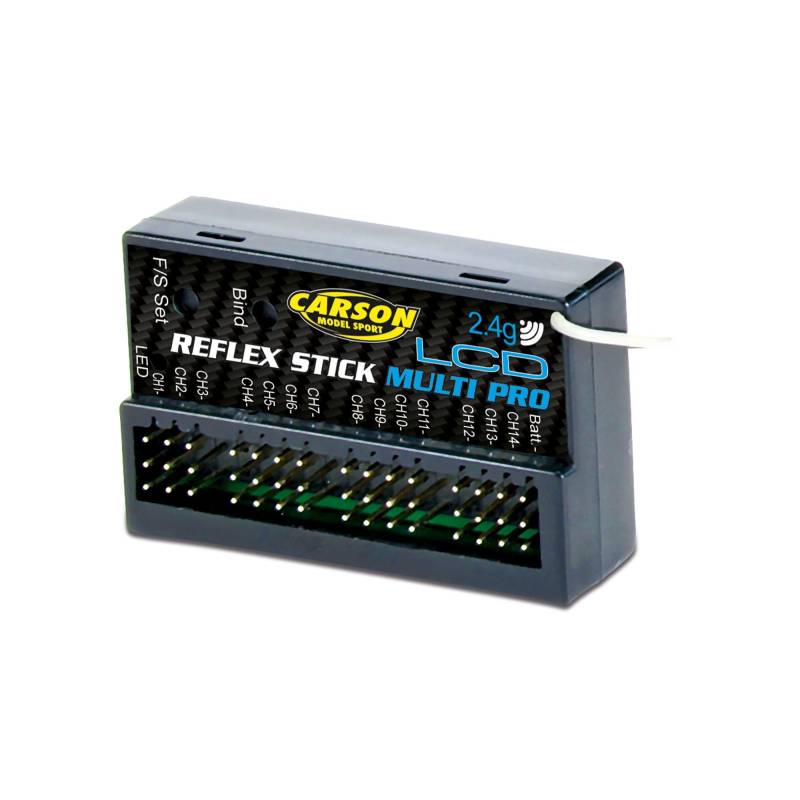 Radio Carson REFLEX STICK MULTI PRO LCD 14voies + récepteur 14voies