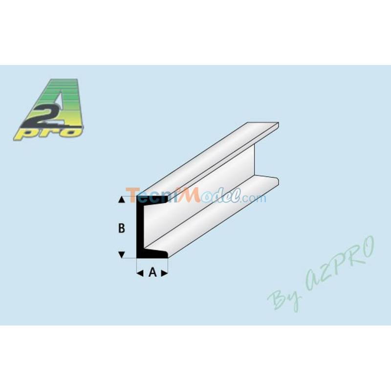 1 U-shaped plastic profile 2.5mm 1m Raboesch 241253