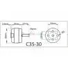 Moteur Brushless ROXXY Outrunner C35-30-1330kV