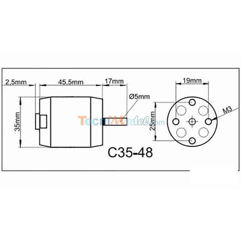 Moteur Brushless ROXXY Outrunner C35-48-700kV