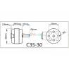 ROXXY Brushless Outrunner Motor C35-30-800kV NAVY