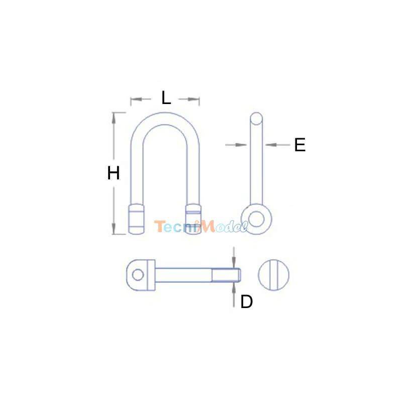 1 Manille 10mm en laiton nickelé Aero-Naut 502218