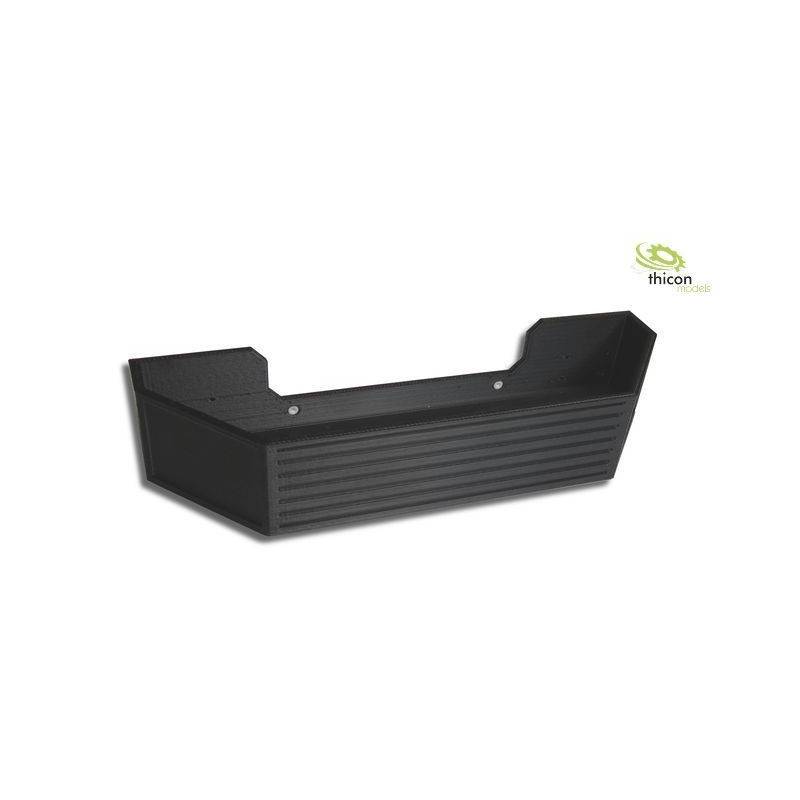 Black front box with wheel chocks for Lesu low-loader trailer - Thicon Models 50151