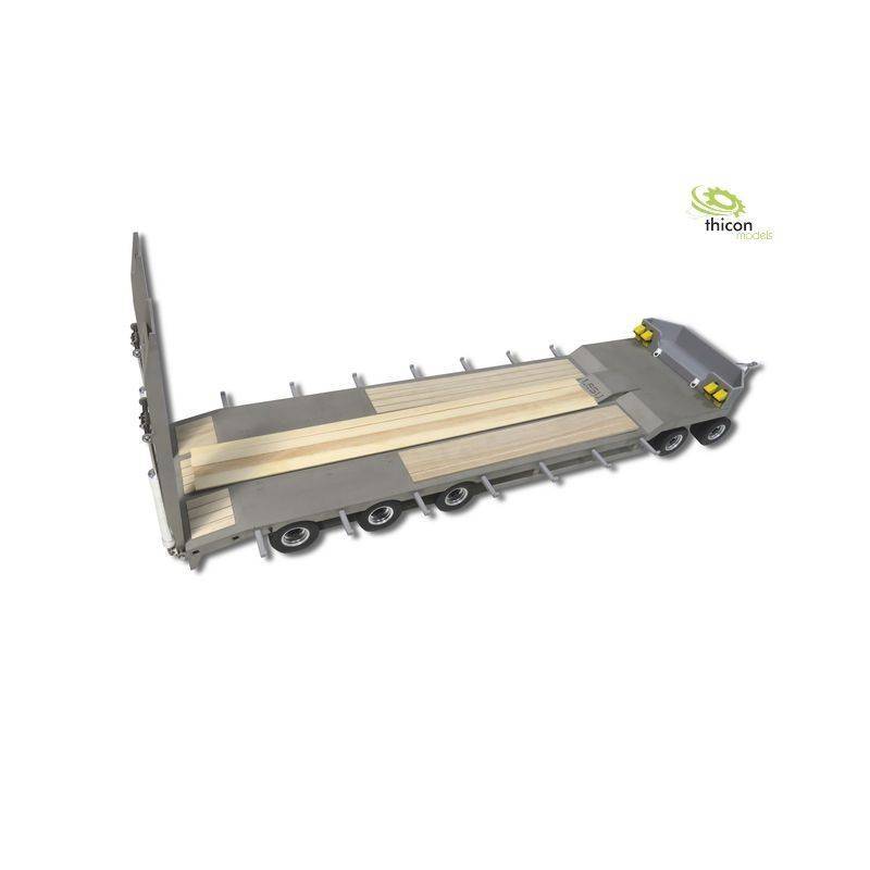 Black front box with wheel chocks for Lesu low-loader trailer - Thicon Models 50151