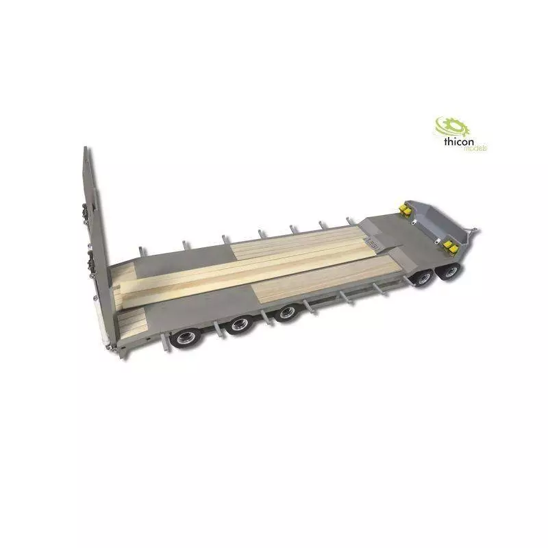 Caisson avant noir avec cales de roues pour remorque surbaissée Lesu - Thicon Models 50151