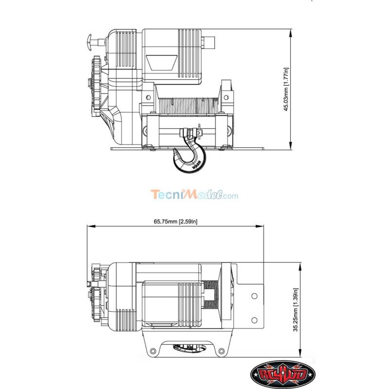 Treuil à l'échelle 1/10 Warn 8274 RC4WD Z-E0075