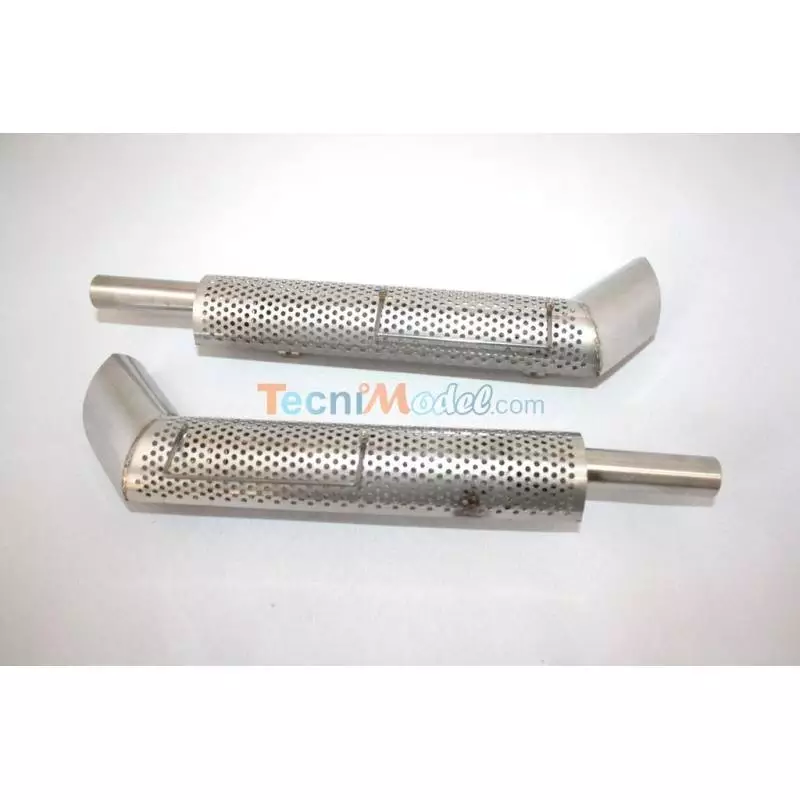 2 Vertical Metal Exhausts for 1/14 RC Trucks - LESU G-6038-B