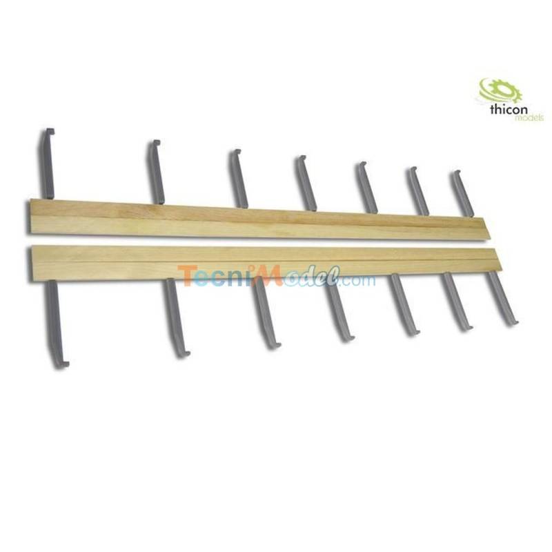 Ensemble de 14 pièces pour remorque surbaissée 1/14 - Thicon-Models 50152