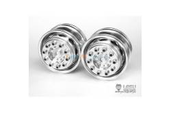 Pair of large front aluminum rims for bearings - LESU W-2018-B
