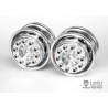 Pair of large front aluminum rims for bearings - LESU W-2018-B