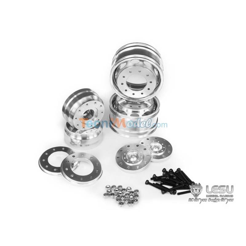Pair of large front aluminum rims for bearings - LESU W-2018-B