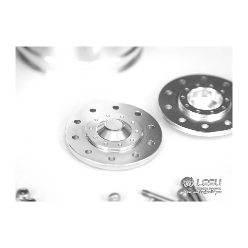 Pair of wide front aluminium wheels LESU LESU W-2017-1-tamiya