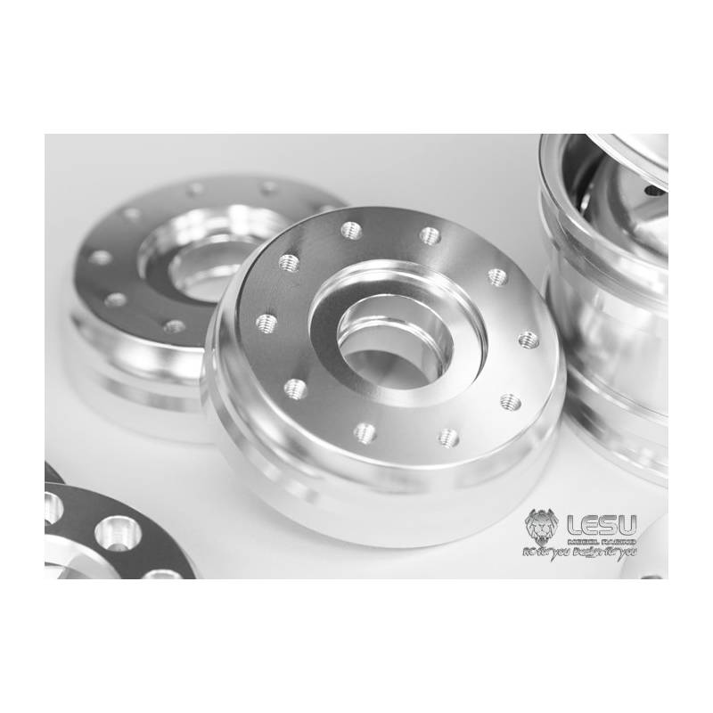 Pair of wide front aluminium wheels LESU LESU W-2017-1-tamiya