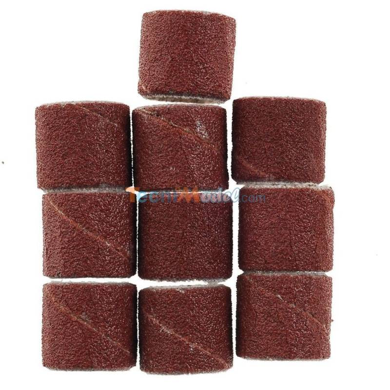 Papier émeri forme feuille cylindrique Ø 14 mm grain 120, par 10 pièces