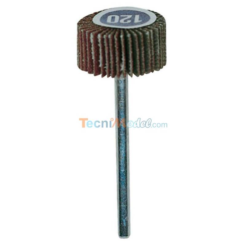 Meule à lamelles en grain normal Ø 20 - grain 120 axe 3 mm