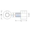 Adaptateur de pignon pour arbre Ø3.17mm KRICK 64008