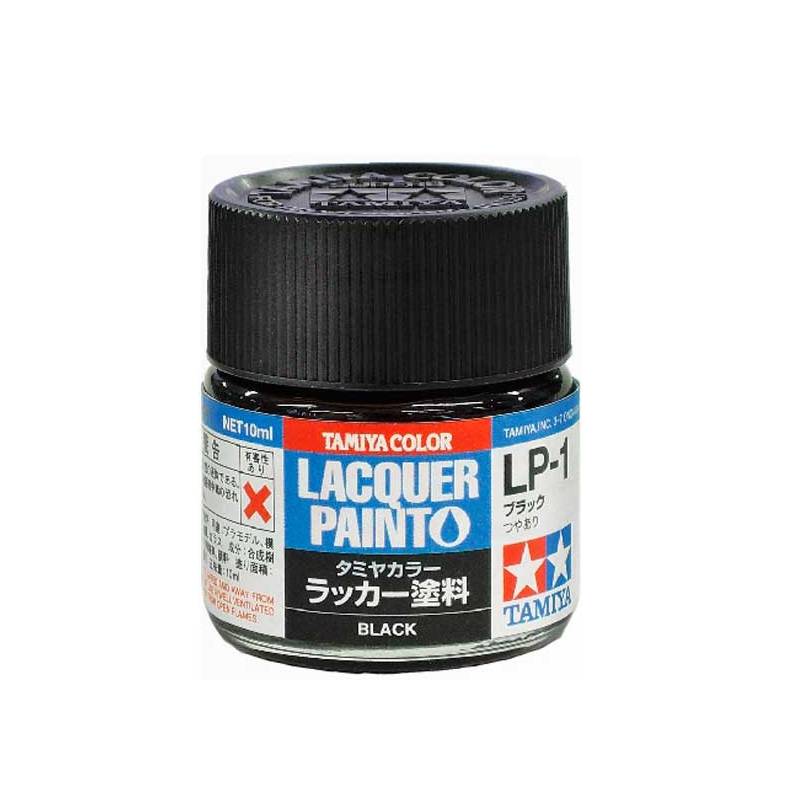 Tamiya LP1 Black Lacquer Paint 10ml jar (Gloss) 82101