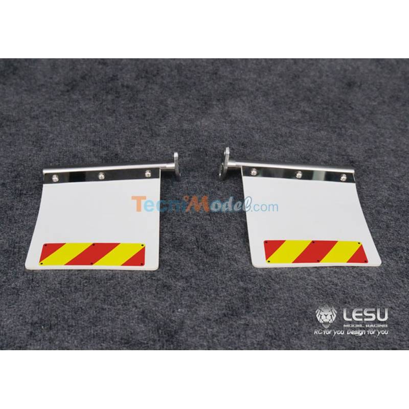 White mud flaps with brackets for American RC truck TAMIYA 1/14 - LESU GW-K003