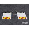 White mud flaps with brackets for American RC truck TAMIYA 1/14 - LESU GW-K003